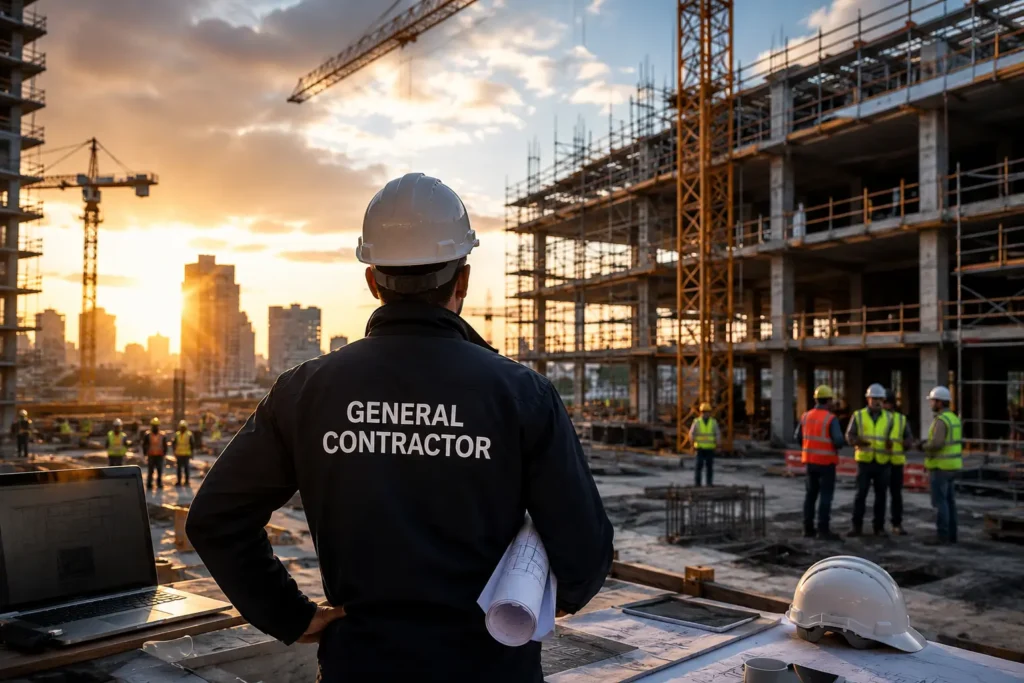 Cantiere edilizio a Roma gestito da un General Contractor