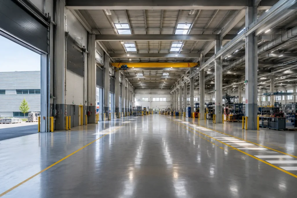 Capannone industriale oggetto di interventi di riqualificazione edilizia ed energetica